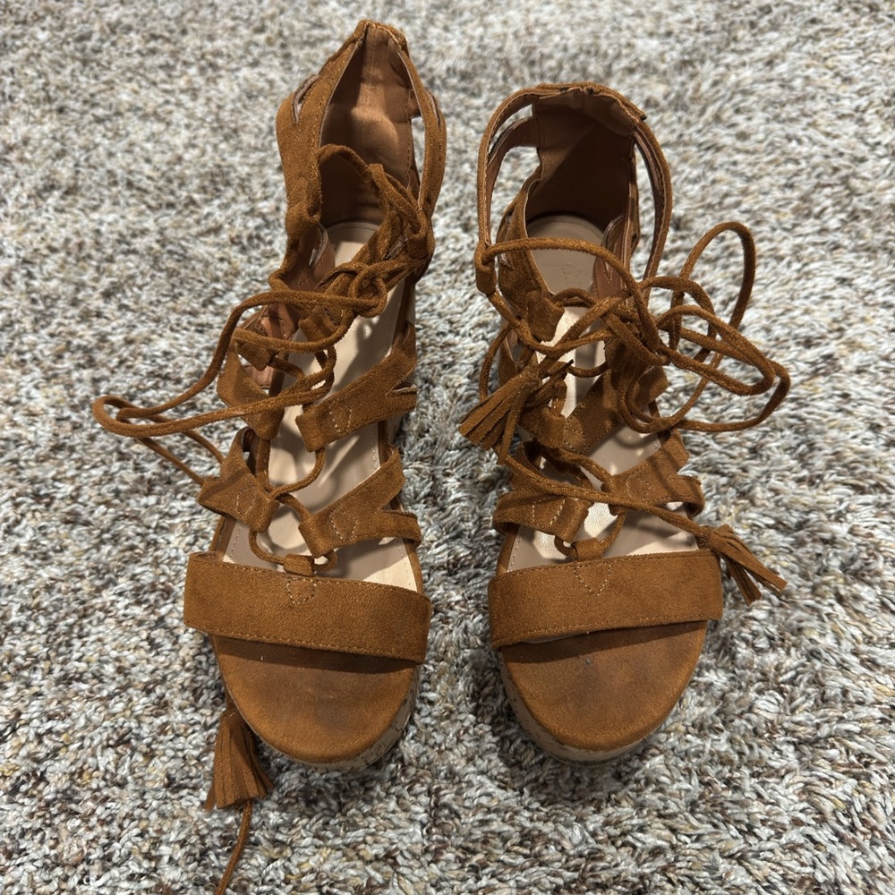 Brown Suede Women's Gladiator Sandals